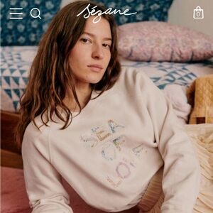 Sezane x Sea New York Sea of Love sweatshirt